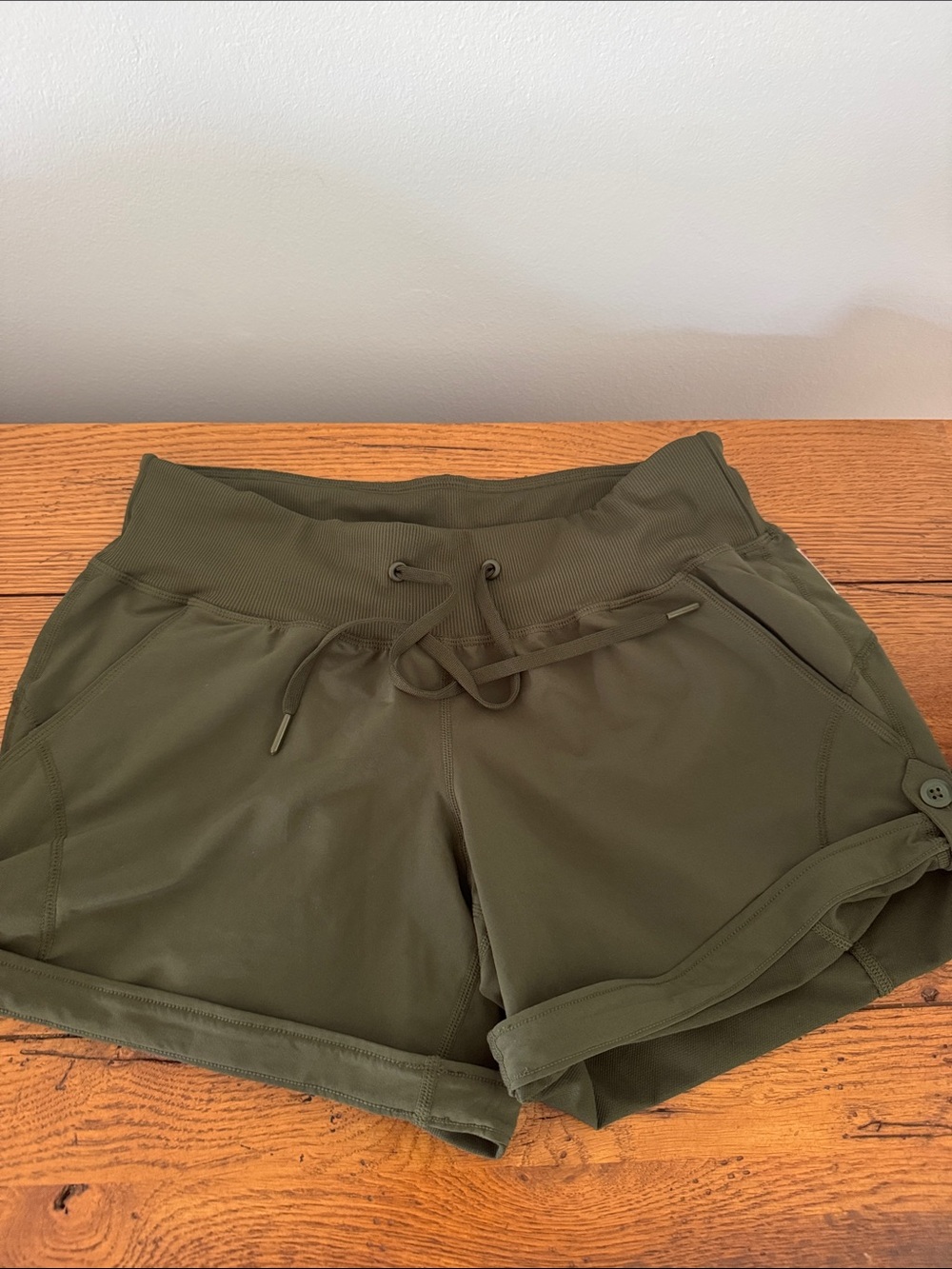 Zella Women's Olive Green Drawstring Active Shorts
